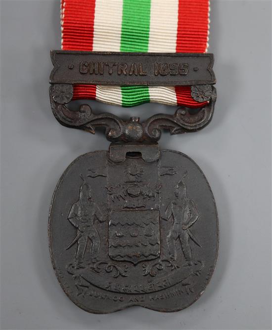 A bronze Jummoo and Kashmir medal 1895, unnamed.